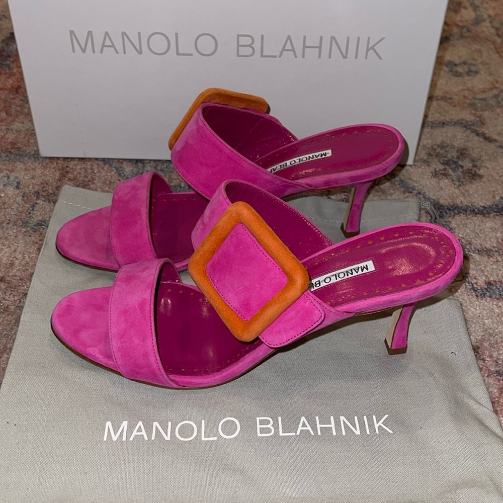 ❗️$845 MANOLO GABLE 81 HEELS NEW ❗️ - Picture 1 of 6